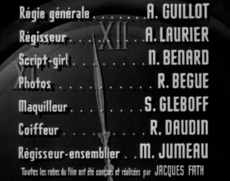 Générique du film Entre onze heures et minuit (1949) de Henry Decoin Générique du film Entre onze heures et minuit (1949) de Henry Decoin