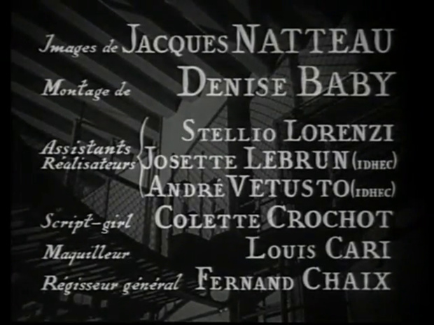 Générique du film policier français Le mystère de la chambre jaune (1949) de Henri Aisner