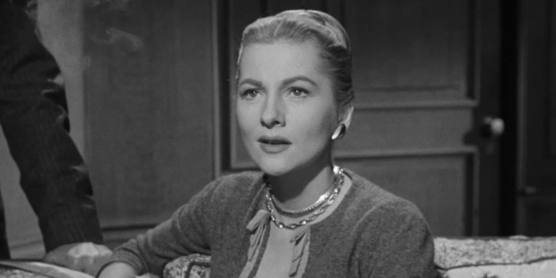 Joan Fontaine dans Beyond a reasonable doubt (L'invraisemblable vérité, 1956) de Fritz Lang