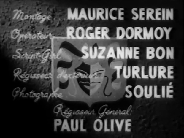 Générique du film La femme en rouge (1947) de Louis Cuny