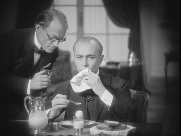 L'acteur Alfred Abel dans le film muet L'argent (1928) de Marcel L'Herbier