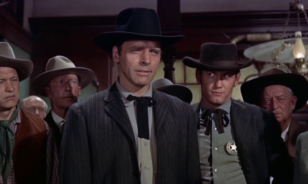 Earl Holliman et Burt Lancaster dans le western américain Gunfight at the O.K. Corral (Règlement de comptes à OK Corral, 1957) de John Sturges