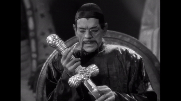 Boris Karloff dans The mask of Fu Manchu (Le masque d'or, 1932) de Charles Brabin