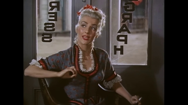 Dolores Moran dans le western Silver Lode (Quatre étranges cavaliers, 1954) d'Allan Dwan