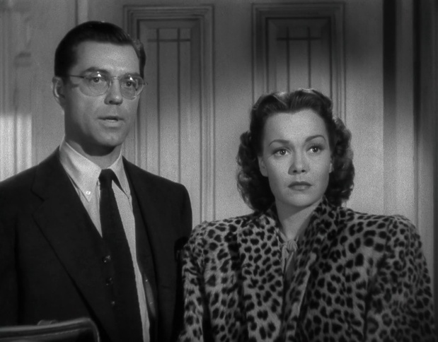 Jane Wyman et Phillip Terry dans The lost weekend (Le poison, 1945) de Billy Wilder