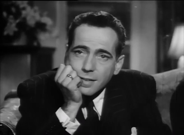 Humphrey Bogart dans le thriller Conflict (La mort n'était pas au rendez-vous, 1945) de Curtis Bernhardt