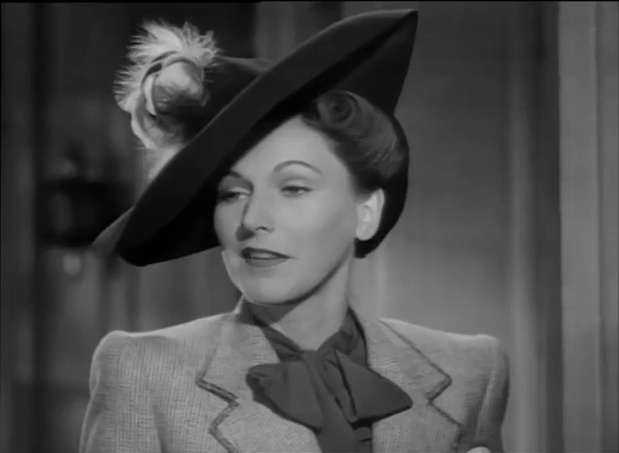 L'actrice Rose Hobart dans le film policier Conflict (La mort n'était pas au rendez-vous, 1945) de Curtis Bernhardt