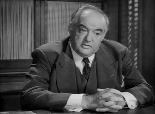Sydney Greenstreet dans le thriller américain Conflict (La mort n'était pas au rendez-vous, 1945) de Curtis Bernhardt