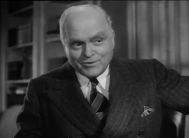 L'acteur Grant Mitchell dans le film policier américain Conflict (La mort n'était pas au rendez-vous, 1945) de Curtis Bernhardt