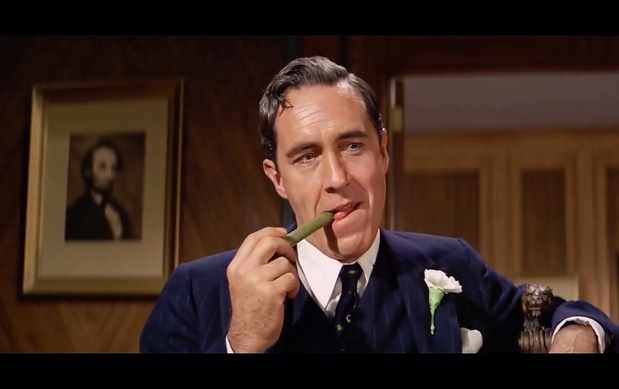 Jason Robards dans le film de gangsters The St. Valentine's Day Massacre (L'Affaire Al Capone, 1967) de Roger Corman