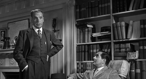 Henry Daniell et Tyrone Power dans le film Witness for prosecution (Témoin à charge, 1957) de Billy Wilder Henry Daniell et Tyrone Power dans le film Witness for prosecution (Témoin à charge, 1957) de Billy Wilder