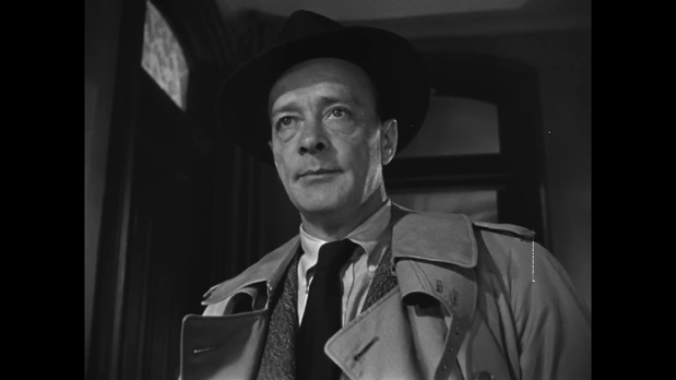 L'acteur Robert Keith dans le film policier américain Woman on the run (Dans l'ombre de San Francisco, 1950) de Norman Foster