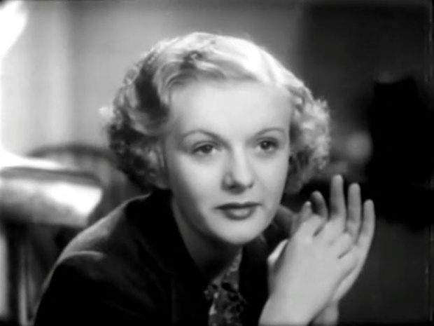 La comédienne Judy Gunn dans le film policier britannique The riverside murder (1935) d'Albert Parker