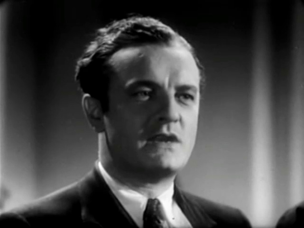 Basil Sydney dans le film à mystère The riverside murder (1935) d'Albert Parker Basil Sydney dans le film à mystère The riverside murder (1935) d'Albert Parker