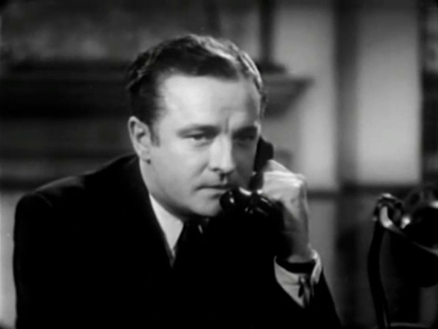 Basil Sydney dans le film à énigme policière The riverside murder (1935) d'Albert Parker Basil Sydney dans le film à énigme policière The riverside murder (1935) d'Albert Parker