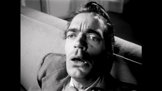 L'acteur Jack Elam dans le film noir Kansas City Confidential (Le quatrième homme, 1952) de Phil Karlson