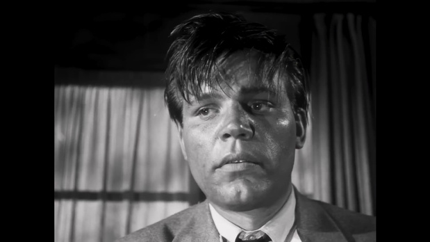 Neville Brand dans le film de gangsters Kansas City Confidential (Le quatrième homme, 1952) de Phil Karlson