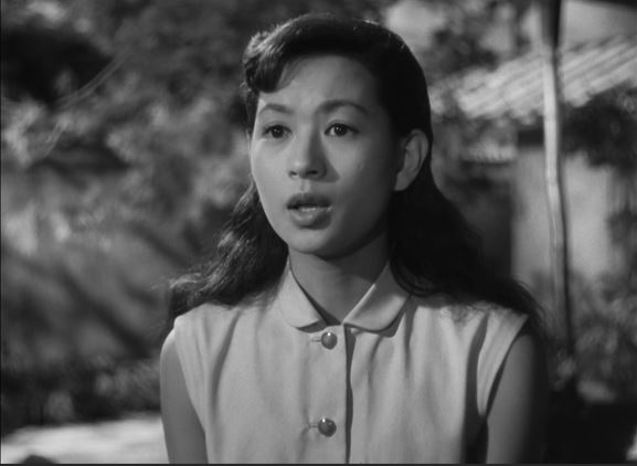Mie Kitahara dans la comédie sentimentale japonaise 月は上りぬ (La lune s'est levée, 1955) de 田中 絹代 (Kinuyo Tanaka)
