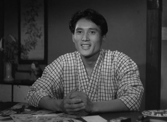 Kô Mishima dans la comédie 月は上りぬ (La lune s'est levée, 1955) de 田中 絹代 (Kinuyo Tanaka)