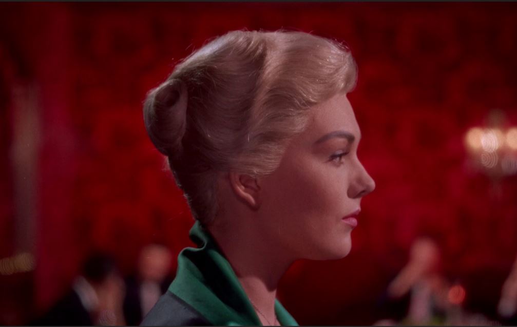 Kim Novak dans le film policier Vertigo (Sueurs froides, 1958) d'Alfred Hitchcock