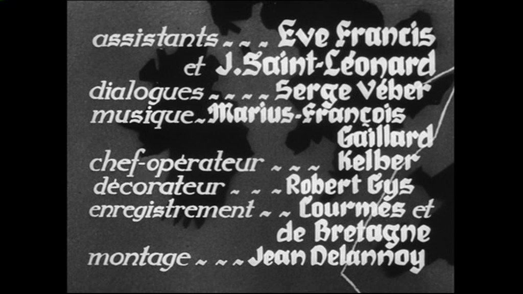 Générique du film La route impériale (1935) de Marcel L'Herbier