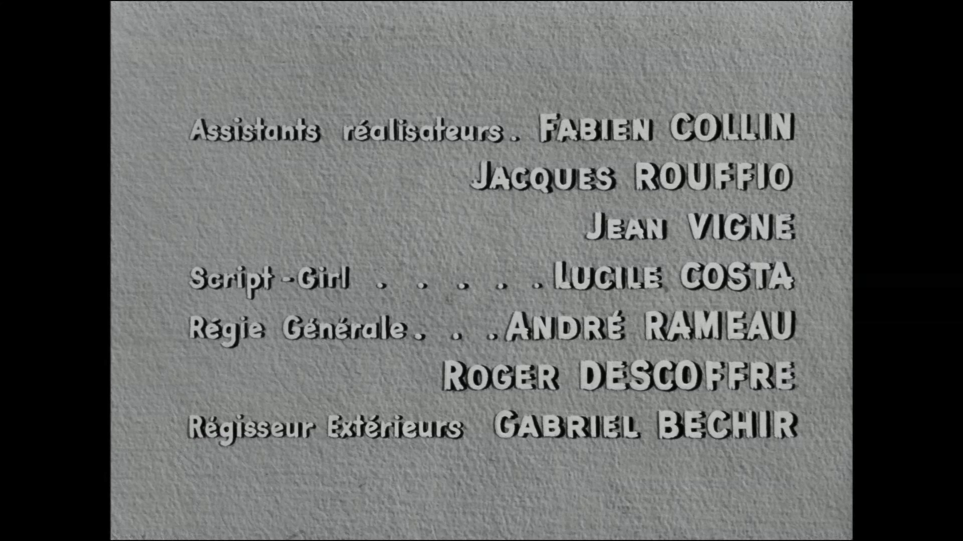 Générique du film Des gens sans importance (1956) de Henri Verneuil