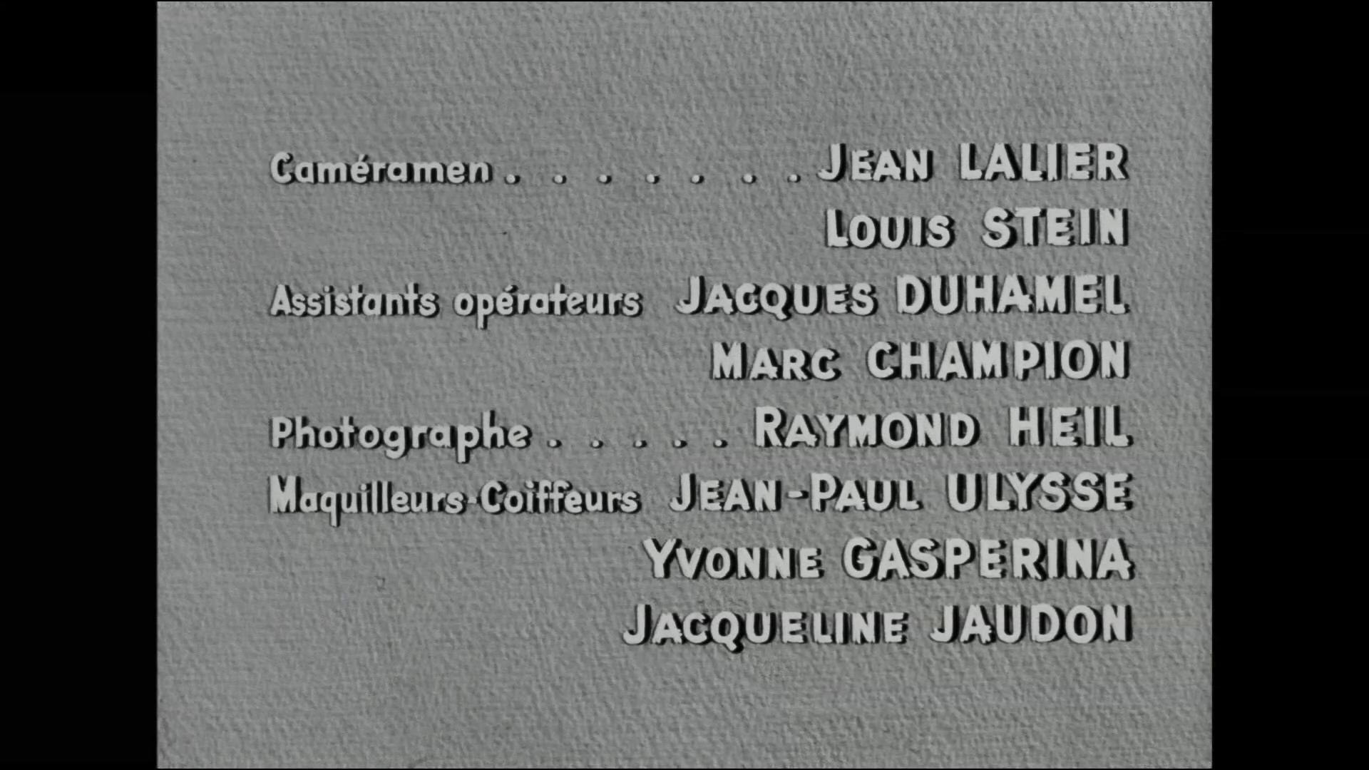 Générique du film Des gens sans importance (1956) de Henri Verneuil