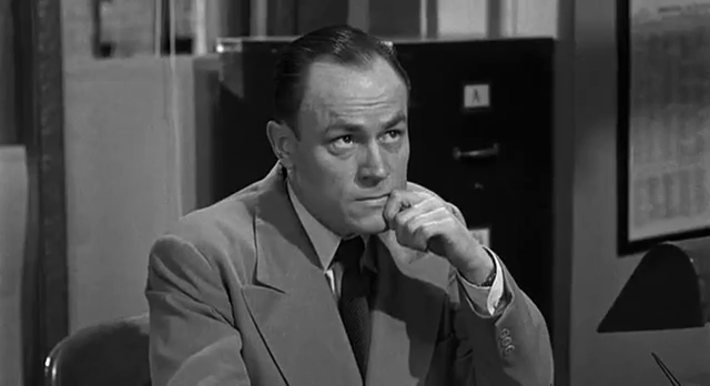 E.G. Marshall dans le film Pushover (Du plomb pour l'inspecteur, 1954) de Richard Quine