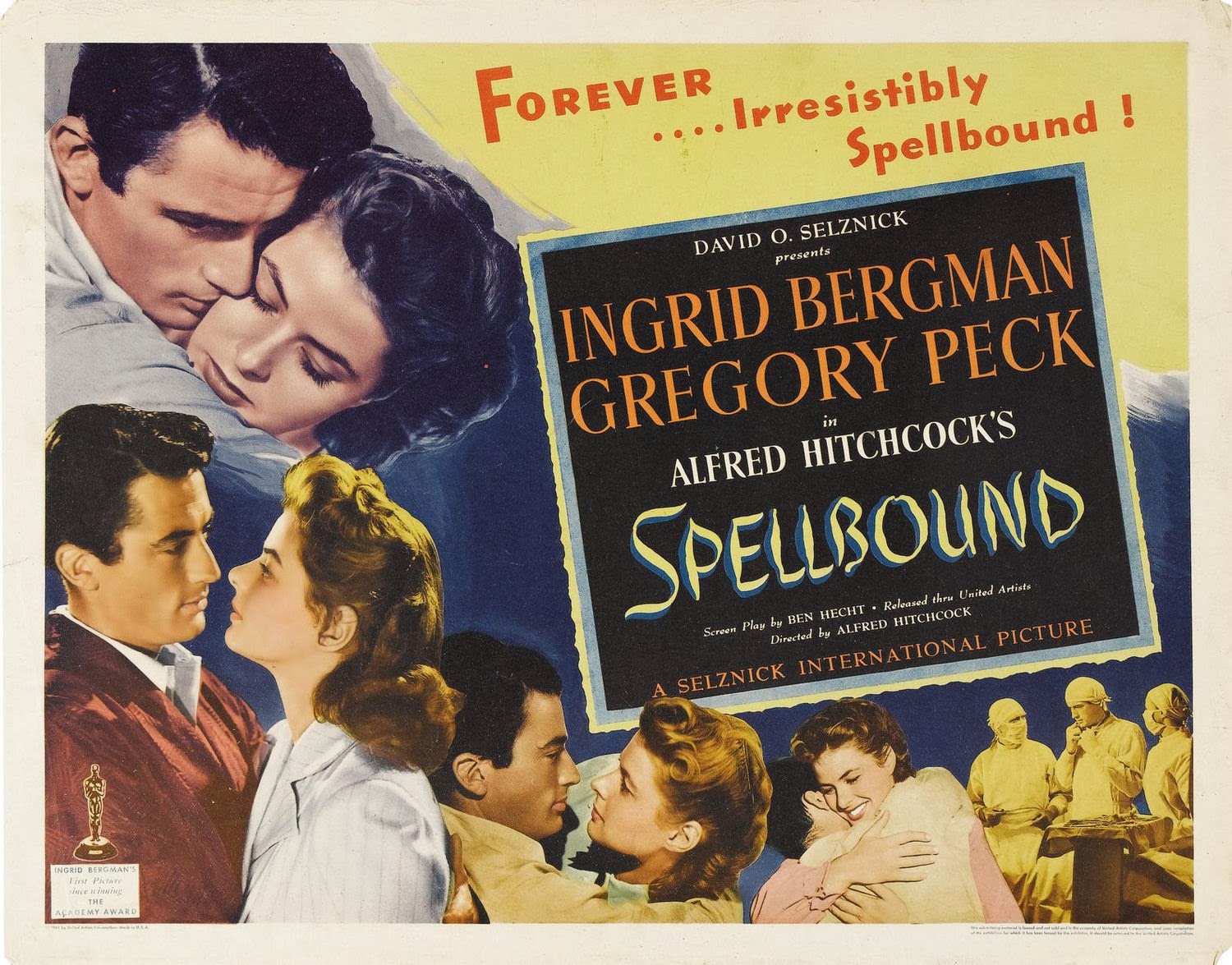 Affiche du film Spellbound, d'Alfred Hitchcock