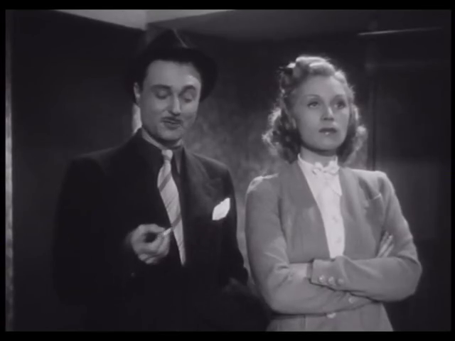 Josette Day et Andrex dans le film comique Les cinq sous de Lavarède (1939) de Maurice Cammage