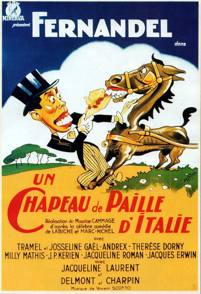 Affiche du film Un chapeau de paille d'Italie (1941) de Maurice Cammage Affiche du film Un chapeau de paille d'Italie (1941) de Maurice Cammage