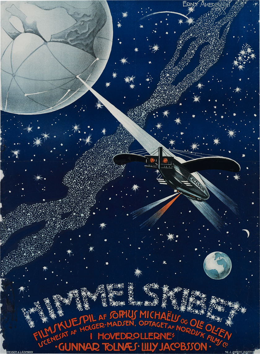 Affiche du film Himmelskibet (Le vaisseau du ciel, 1918) de Holger-Madsen