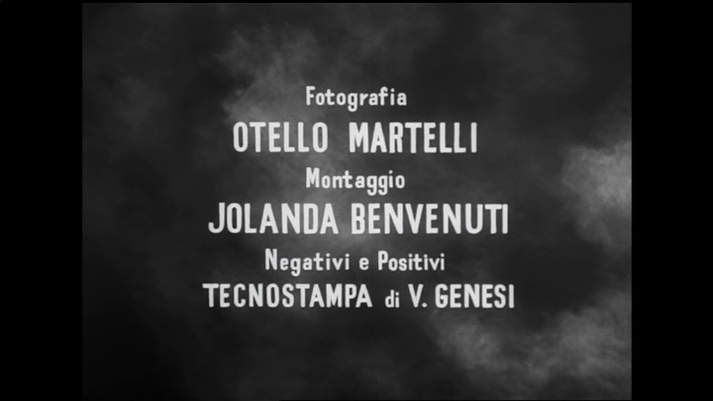 Générique du film Stromboli, terra di Dio (Stromboli, 1950) de Roberto Rossellini