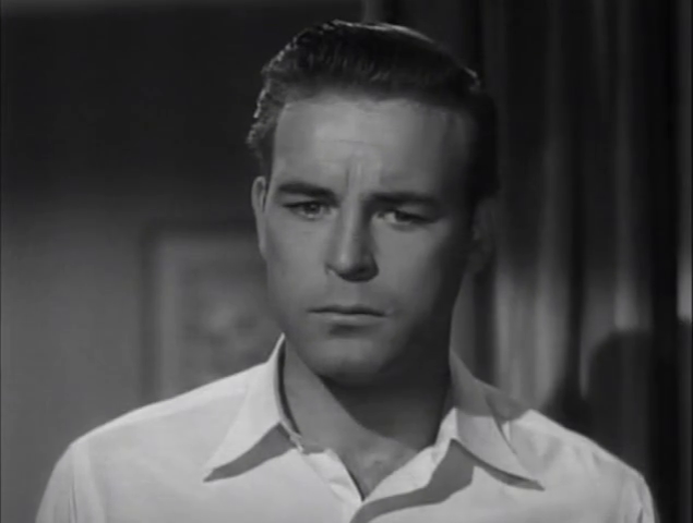 Scott Brady dans le film noir Undertow (Une balle dans le dos, 1949) de William Castle