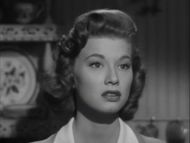 Peggy Dow dans le film noir Undertow (Une balle dans le dos, 1949) de William Castle