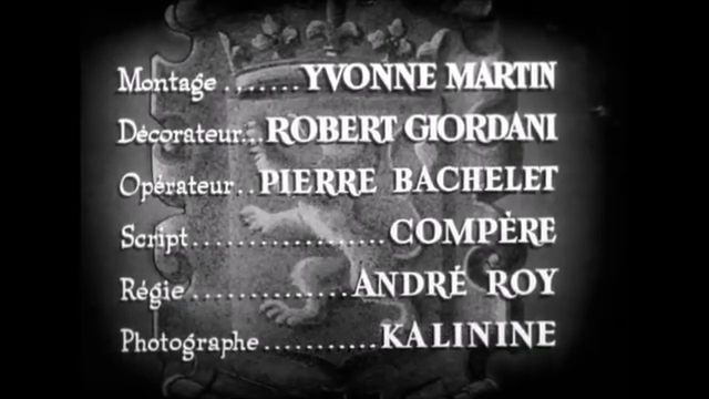 Générique du film Le maître de forges (1948) de Fernand Rivers