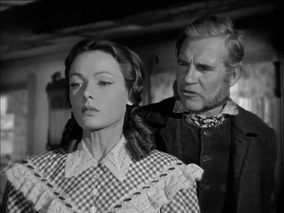 Gene Tierney et Walter Huston dans le film dramatique Dragonwyck (Le château du dragon, 1946) de Joseph L. Mankiewicz