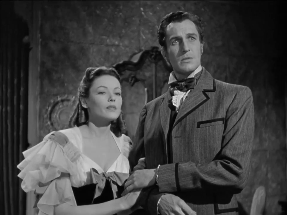 Gene Tierney et Vincent Price dans Dragonwyck (Le château du dragon, 1946) de Joseph L. Mankiewicz