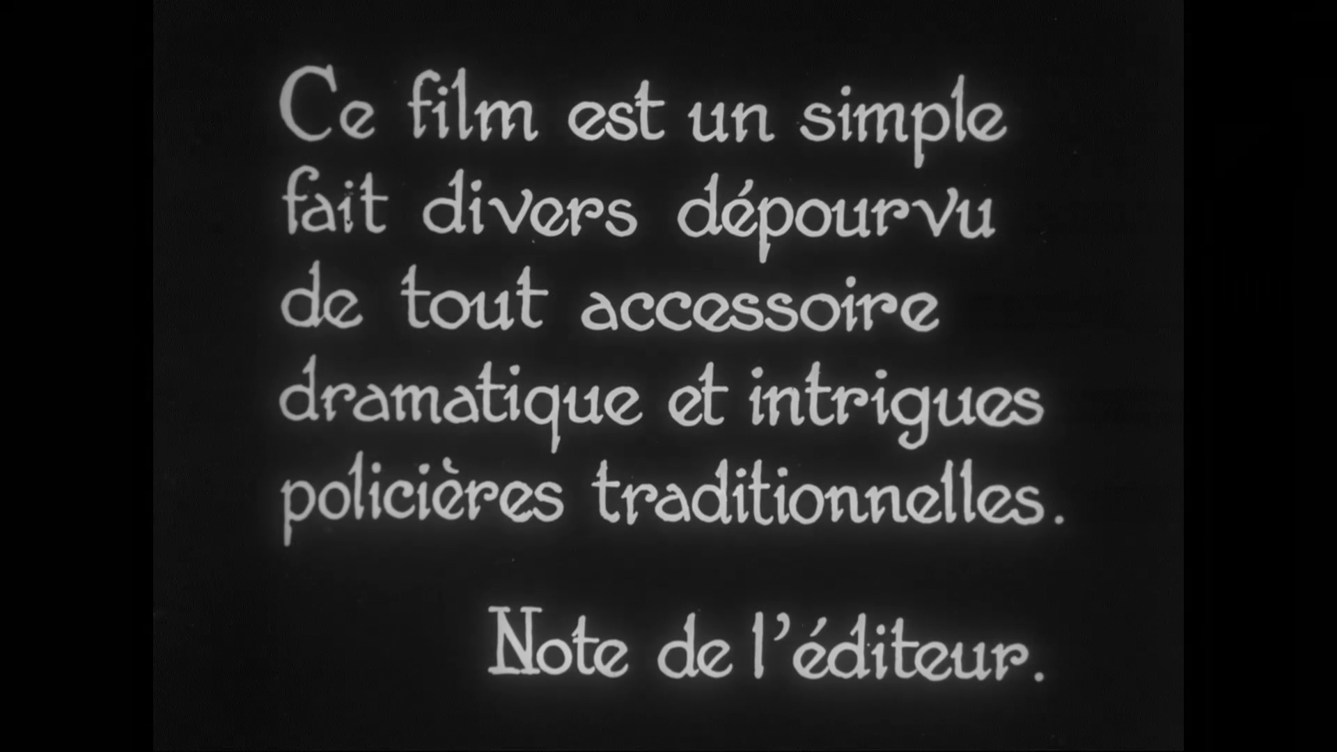 Carton du film muet Sa tête (1929) de Jean Epstein
