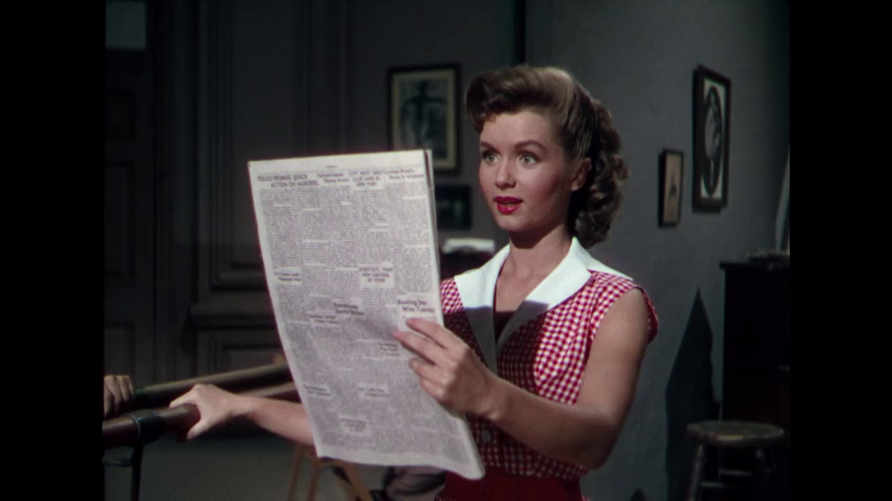 Debbie Reynolds dans le film musical Give a girl a break (Donnez-lui une chance, 1954) de Stanley Donen