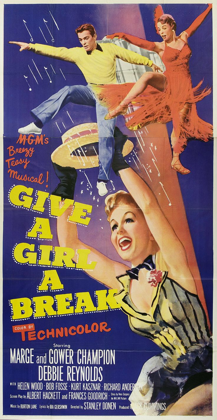 Affiche du film américain Give a girl a break (Donnez-lui une chance, 1954) de Stanley Donen
