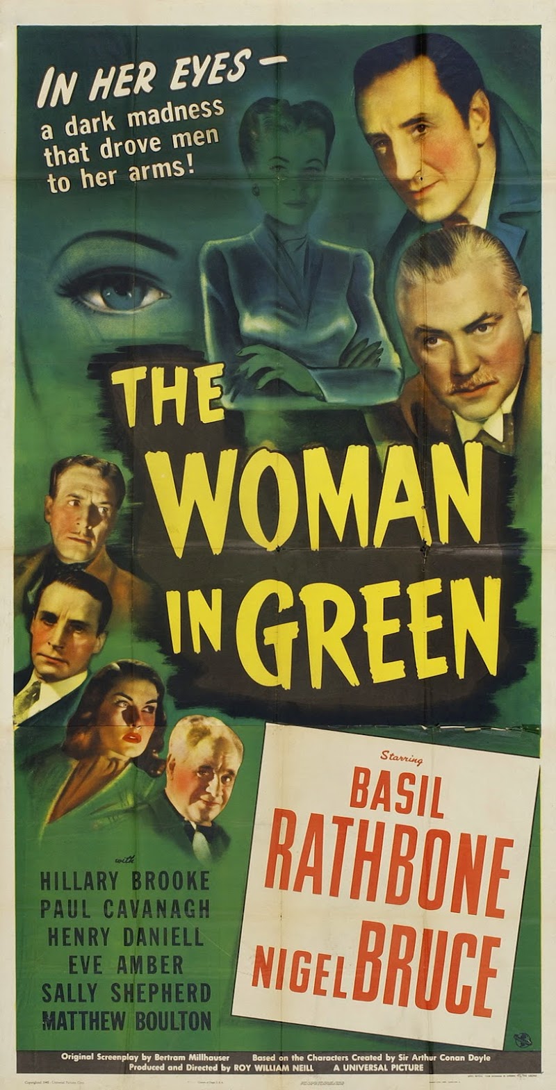 Affiche du film The woman in green (La femme en vert, 1945) de Roy William Neill