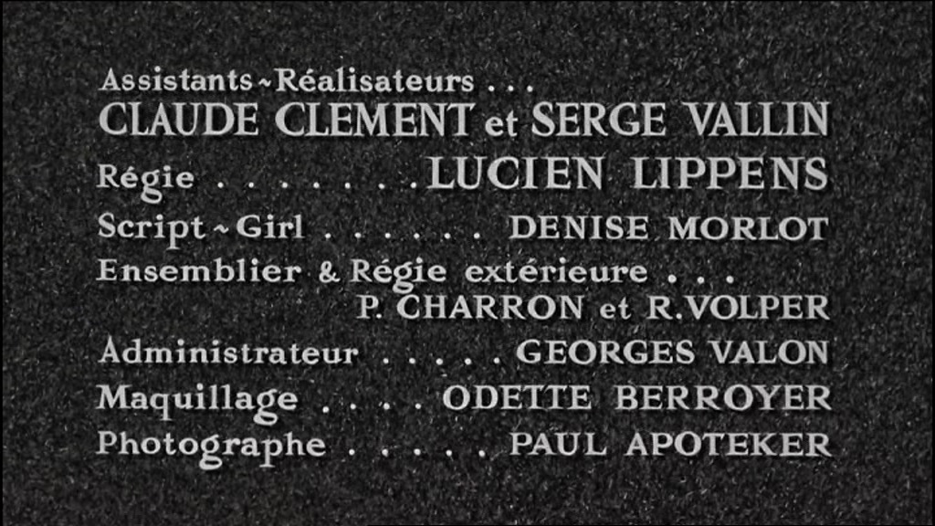 Générique du film La vérité (1960) de Henri-Georges Clouzot