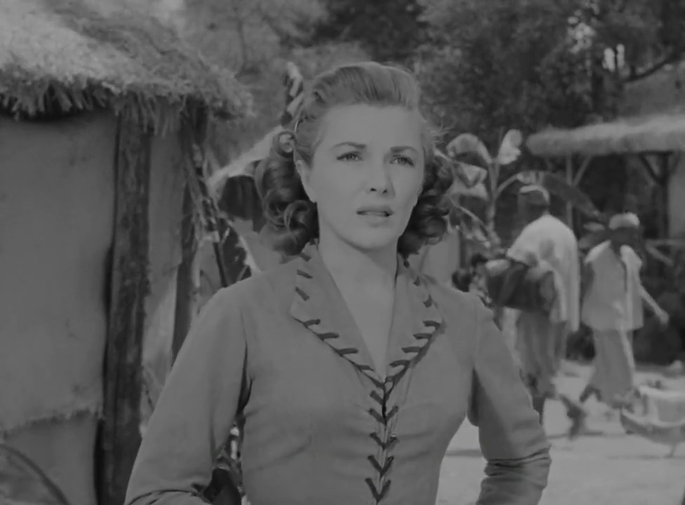 Phyllis Coates dans le serial américain Panther girl of the Kongo (1955) de Franklin Adreon