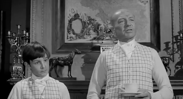 Walter Anthony Huston et Clive Brook dans le film policier The list of Adrian Messenger (Le dernier de la liste, 1963) de John Huston