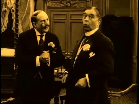 Monsieur Lorin et Raoul Villot dans le film Le paradis (1914) de Gaston Leprieur