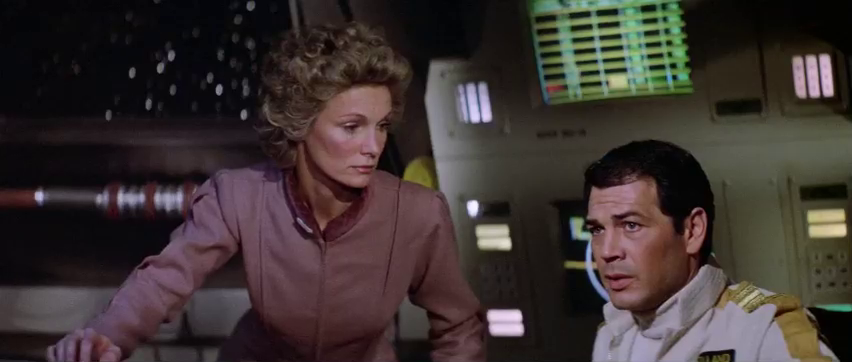 Yvette Mimieux et Robert Forster dans The blak hole (Le trou noir, 1979) de Gary Nelson