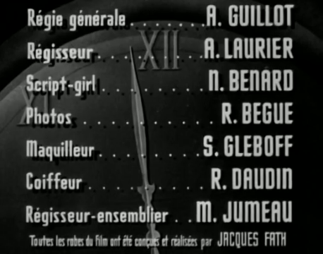 Générique du film Entre onze heures et minuit (1949) de Henry Decoin