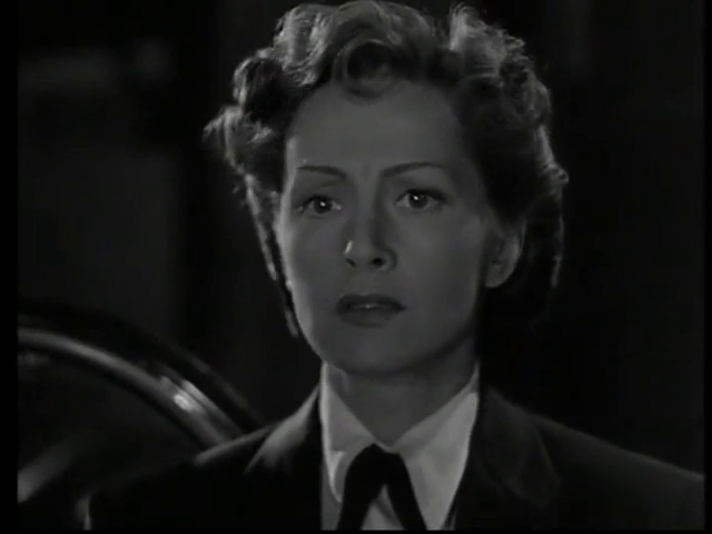 Hélène Perdrière est Mathilde Stangerson dans le film policier Le mystère de la chambre jaune (1949) de Henri Aisner