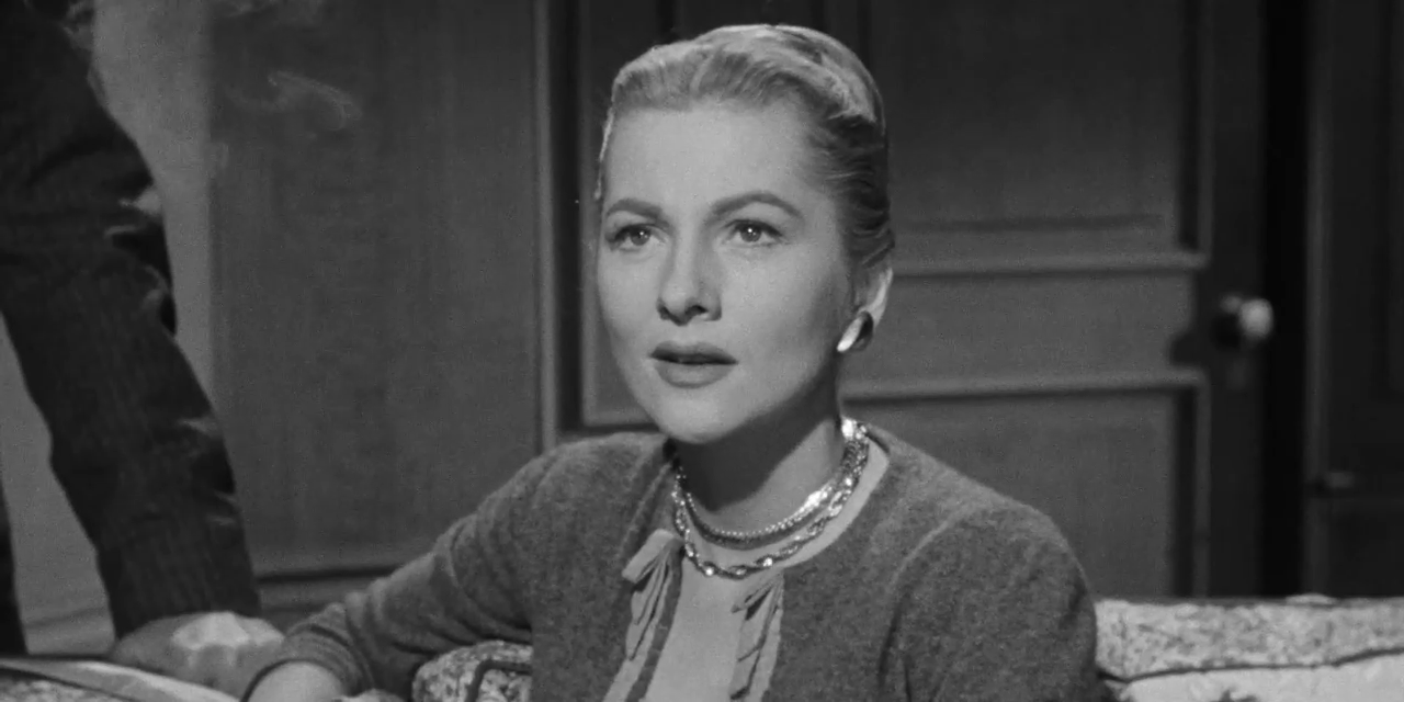 Joan Fontaine dans Beyond a reasonable doubt (L'invraisemblable vérité, 1956) de Fritz Lang